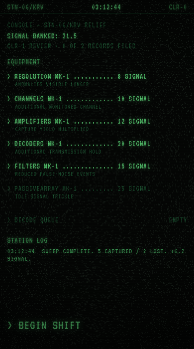 The console — spending banked signal on better equipment